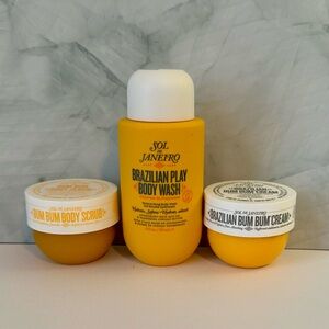 Sol de Janeiro Brazilian Play Body Wash, Bum Bum Scrub, And Bum Bum Cream Set